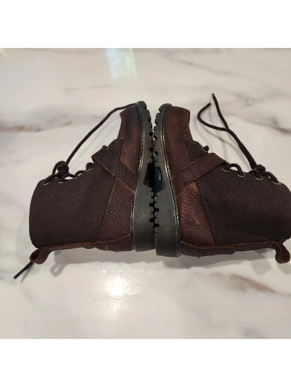 Polo Ralph Lauren Kids Brown Leather Ankle Boots Size 12 Little Kid